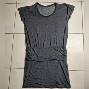Athleta Odyssey Tee Dress black marbled with silver‎ sz XL